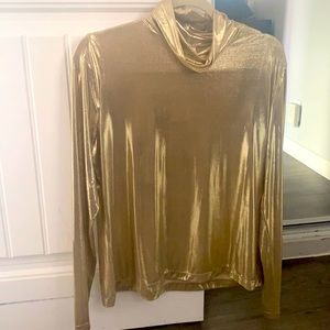 Champagne gold long-sleeve top